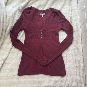 Burgundy babydoll top